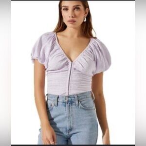 Astr the Label Short Sleeve Blouse
